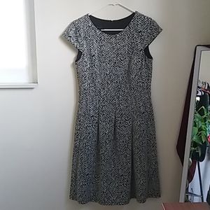Black and White Ted Tweed Dress